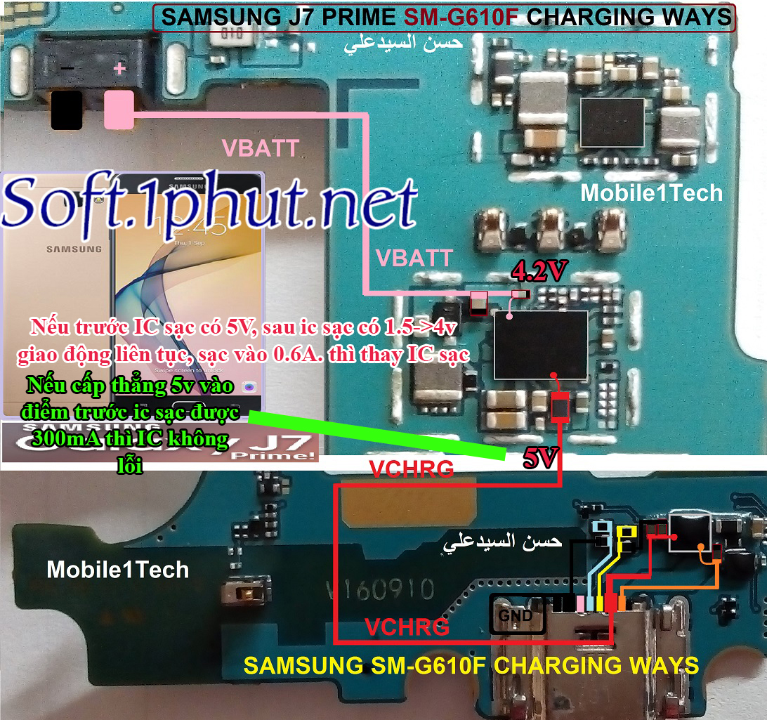 Samsung J7 Prime Lỗi Sạc Chậm, Sạc Không Vào Pin, Không Báo Gì