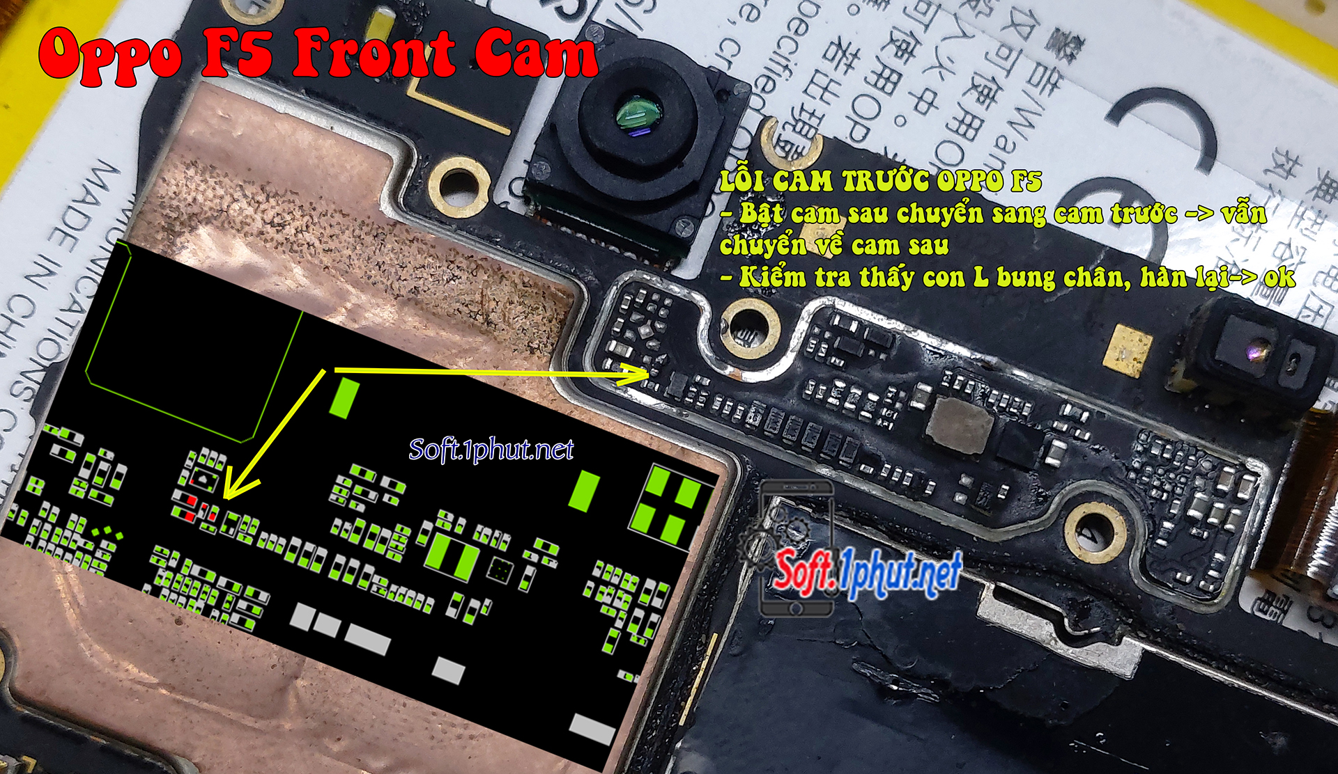 Oppo F5 Lỗi Cam Trước