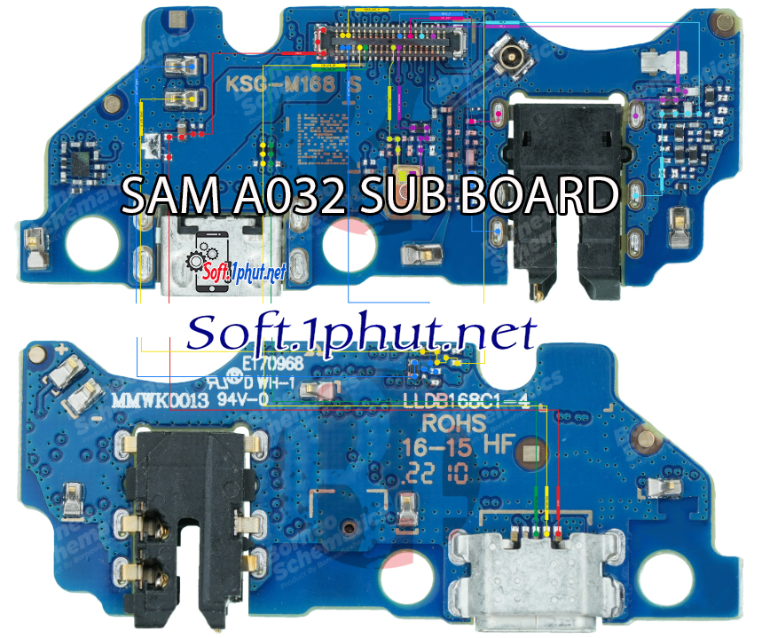SƠ ĐỒ SỬA CHỮA LỖI CỤM BO SẠC DƯỚI SAMSUNG A032, A03 core