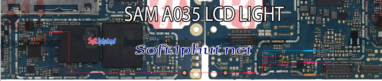 Sơ đồ sửa chữa đèn màn hình Sam A035, A03