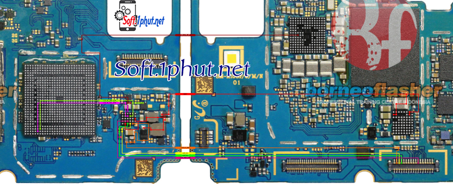 SƠ ĐỒ SỬA CHỮA ĐÈN MÀN HÌNH SAM A105