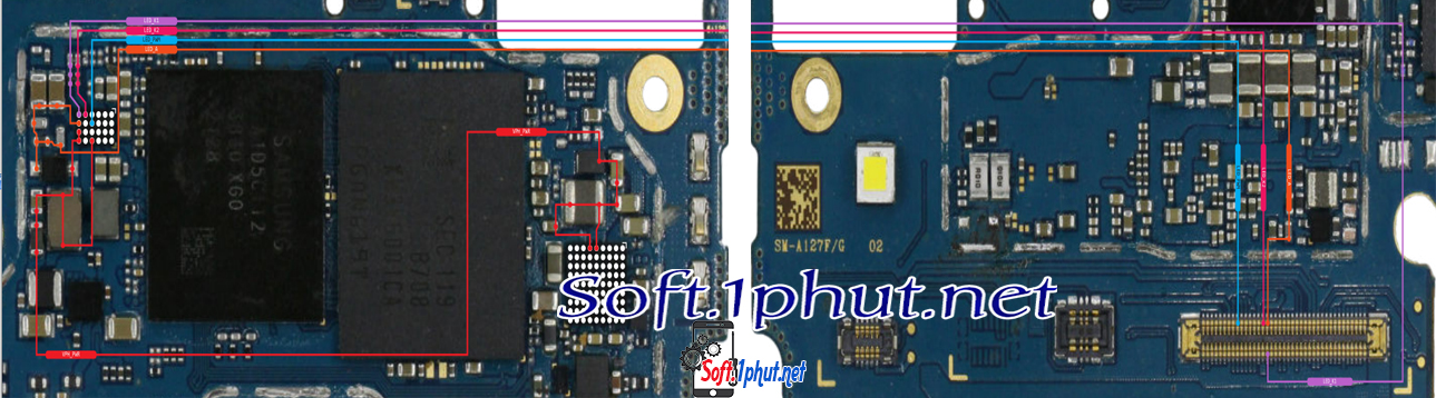 SƠ ĐỒ SỬA CHỮA ĐÈN MÀN HÌNH SAM A127