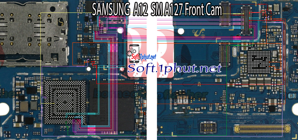SƠ ĐỒ SỬA CHỮA CAMERA TRƯỚC KHÔNG HOẠT ĐỘNG, MỜ SAMSUNG A12, A127