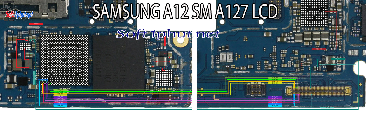 SƠ ĐỒ, GIẢI PHÁP SỬA CHỮA SAMSUNG A127, A12 LỖI MẤT HIỂN THỊ MÀN HÌNH