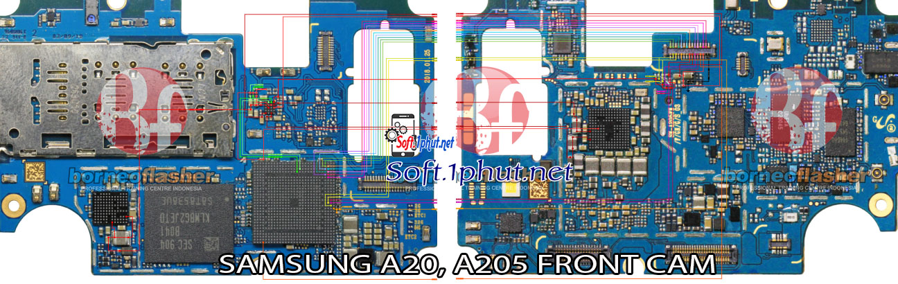 SƠ ĐỒ SỬA CHỮA LỖI CAMERA TRƯỚC KHÔNG HOẠT ĐỘNG, BỊ MỜ SAMSUNG A20, A205