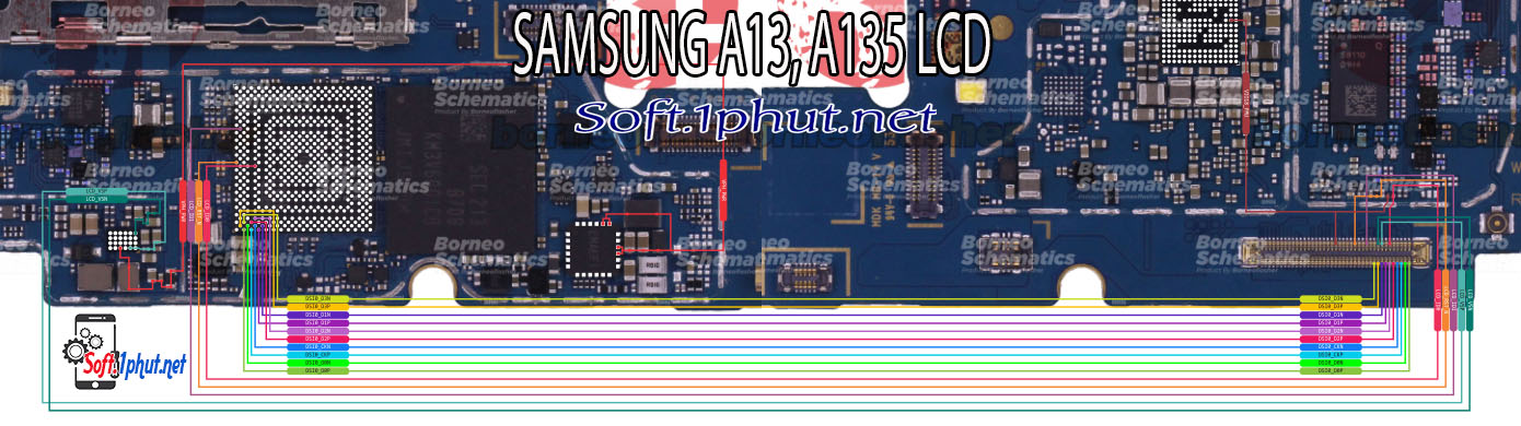 SƠ ĐỒ SỬA CHỮA LỖI MẤT HIỂN THỊ MÀN HÌNH SAMSUNG A13, A135