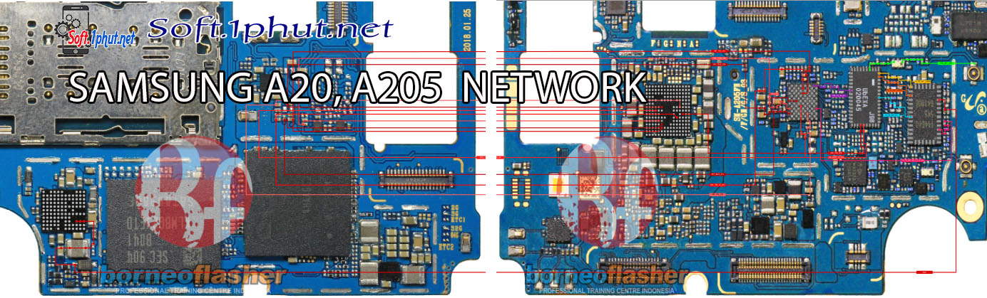 SƠ ĐỒ SỬA CHỮA LỖI MẠNG  KHÔNG HIỂN THỊ  SAMSUNG A20, A205