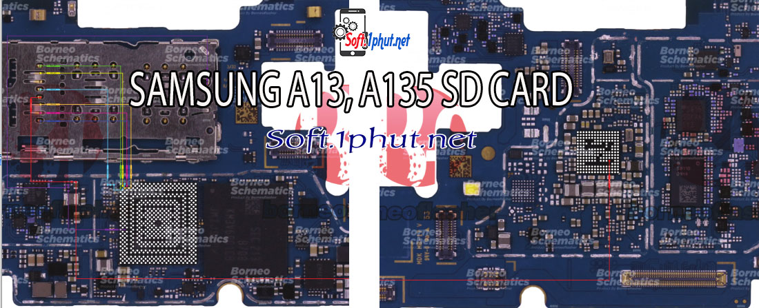 SƠ ĐỒ SỬA CHỮA SAMSUNG A13, A135 LỖI THẺ NHỚ KHÔNG VÀO