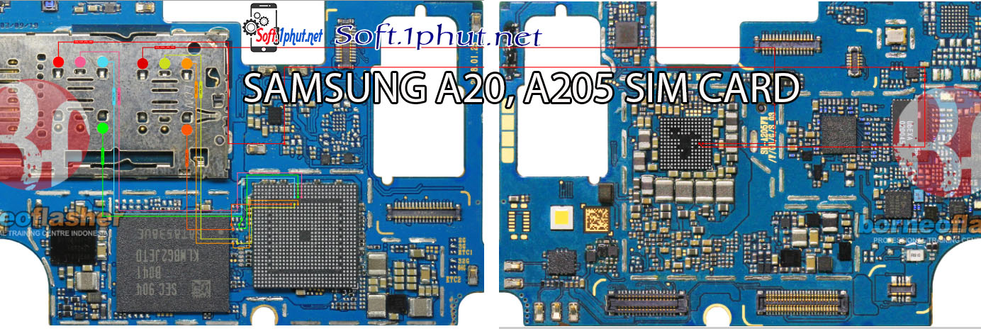 SƠ ĐỒ SỬA CHỮA LỖI SIM KHÔNG VÀO, SIM KHÔNG HỢP LỆ SAMSUNG A20, A205