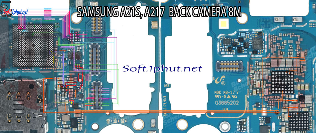 SƠ ĐỒ SỬA CHỮA LỖI CAM SAU 8M BỊ MỜ, KHÔNG HOẠT ĐỘNG  SAMSUNG A21S, A217