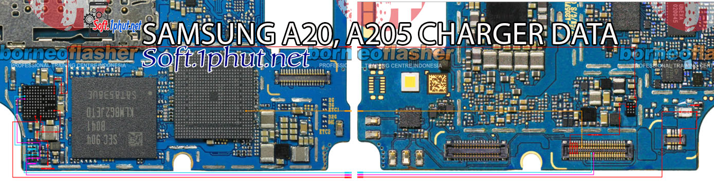 SƠ ĐỒ SỬA CHỮA LỖI SẠC SAMSUNG A20, A205