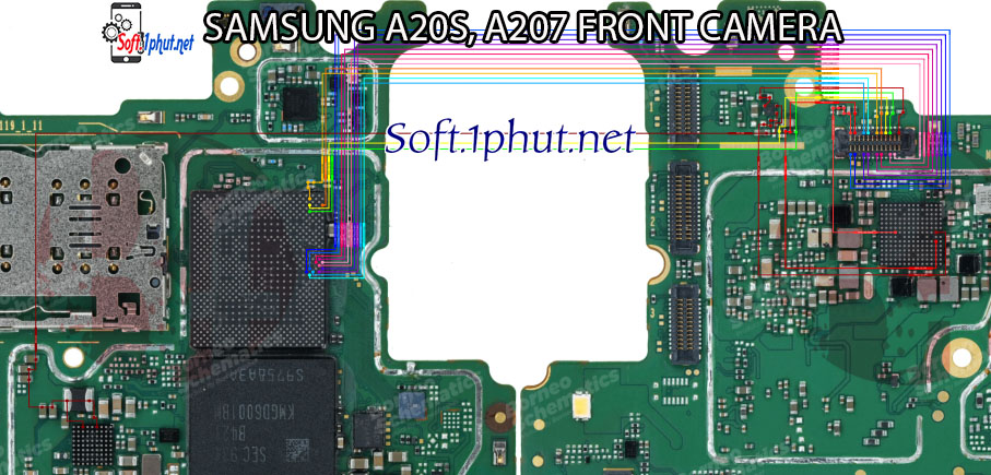 SƠ ĐỒ SỬA CHỮA LỖI CAM TRƯỚC BỊ MỜ, KHÔNG HOẠT ĐỘNG SAMSUNG A20S, A207