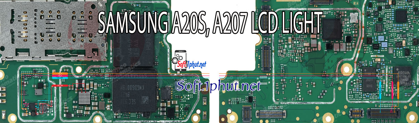 SƠ ĐỒ SỬA CHỮA LỖI ĐÈN MÀN HÌNH KHÔNG HOẠT ĐỘNG SAMSUNG A20S, A207