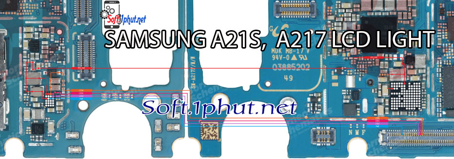 SƠ ĐỒ SỬA CHỮA LỖI HỎNG ĐÈN MÀN HÌNH SAMSUNG A21S, A217