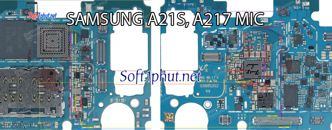 SƠ ĐỒ SỬA CHỮA LỖI MIC NÓI SAMSUNG A21S, A217