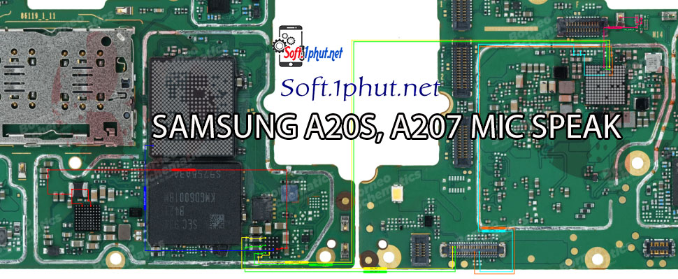 SƠ ĐỒ SỬA CHỮA LỖI MIC NÓI SAMSUNG A20S, A207