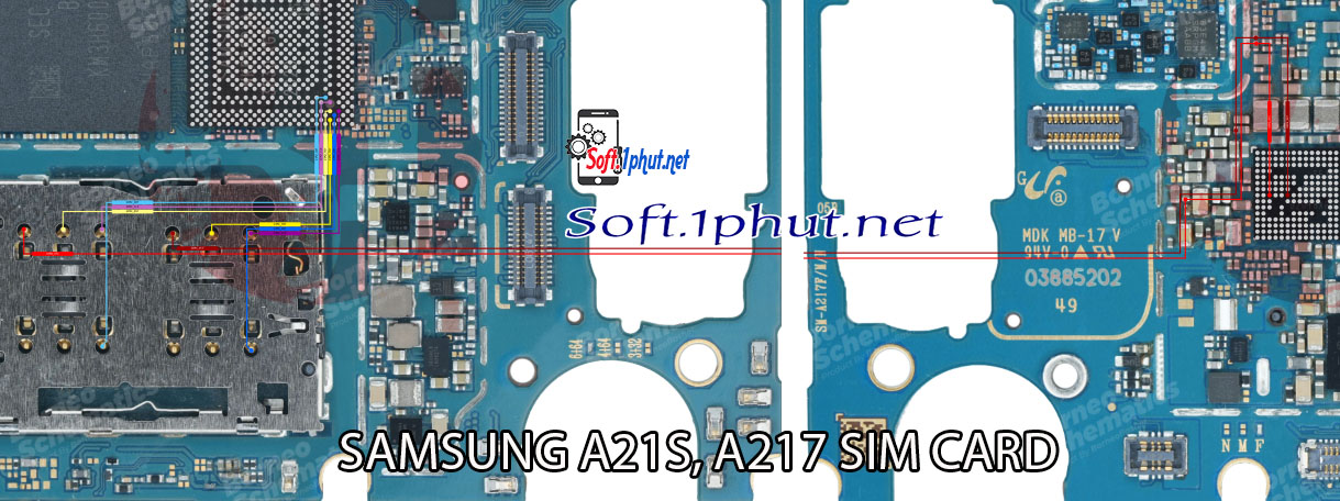 SƠ ĐỒ SỬA CHỮA LỖI SIM KHÔNG VÀO, SIM KHÔNG HỢP LỆ SAMSUNG A21S, A217