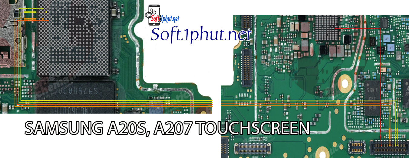 SƠ ĐỒ SỬA CHỮA LỖI CẢM ỨNG SAMSUNG A20S, A207