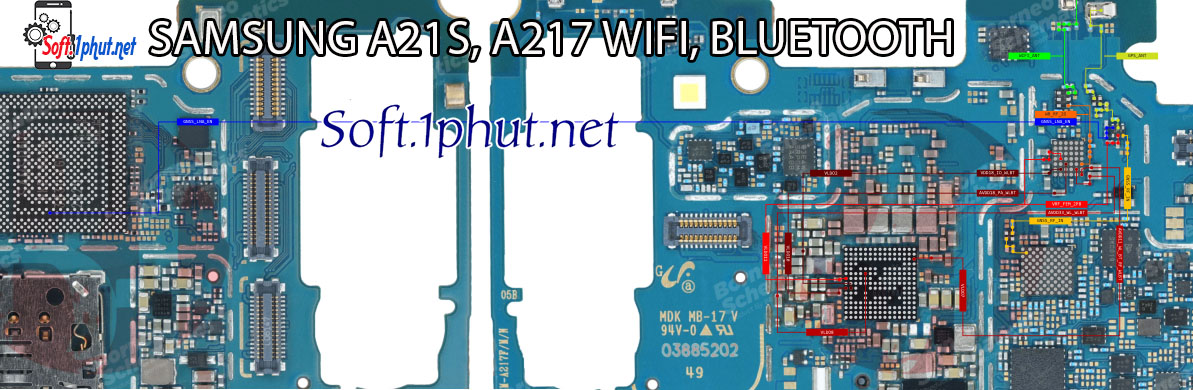 SƠ ĐỒ SỬA CHỮA LỖI KẾT NỐI WIFI, BLUETOOTH SAMSUNG A21S, A217