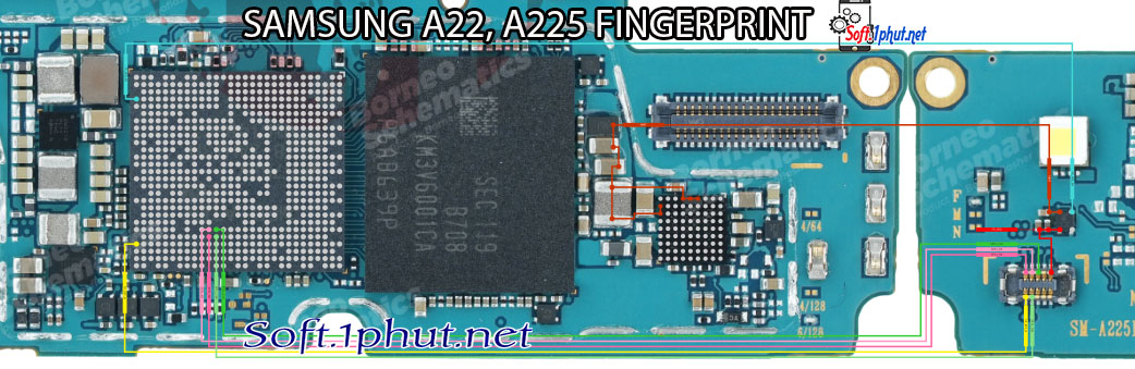SƠ ĐỒ SỬA CHỮA LỖI MẤT VÂN TAY SAMSUNG A22, A225