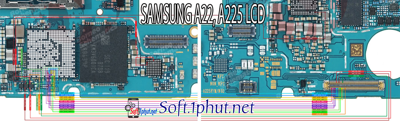 SƠ ĐỒ SỬA CHỮA LỖI  MÀN HÌNH HIỂN THỊ SAMSUNG A22, A225