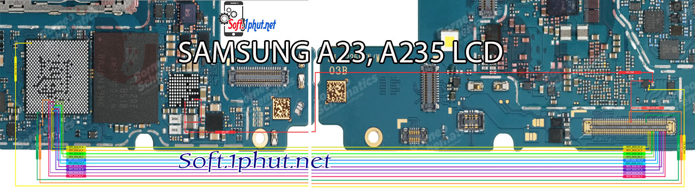 SƠ ĐỒ SỬA CHỮA LỖI MÀN HÌNH HIỂN THỊ SAMSUNG A23, A235