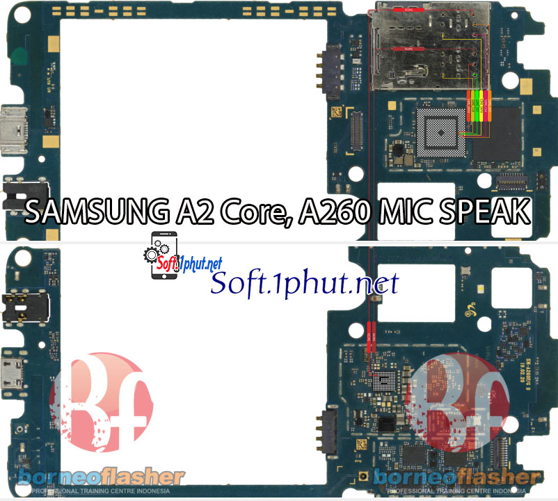 SƠ ĐỒ SỬA CHỮA LỖI MIC NÓI SAMSUNG A2 Core, A260