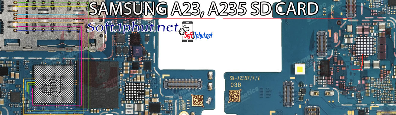 SƠ ĐỒ SỬA CHỮA LỖI THẺ NHỚ SAMSUNG A23, A235