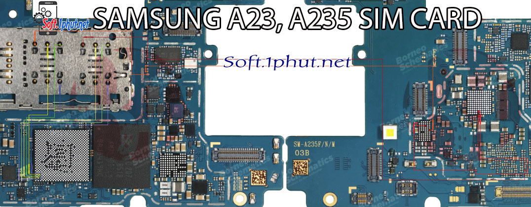 SƠ ĐỒ SỬA CHỮA LỖI SIM KIHÔNG HIỂN THỊ SAMSUNG A23, A235