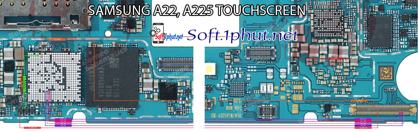 SƠ ĐỒ SỬA CHỮA CẢM ỨNG SAMSUNG A22, A225