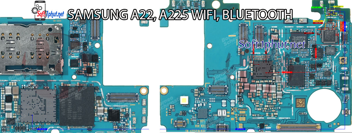 SƠ ĐỒ SỬA CHỮA LỖI KẾT NỐI WIFI, BLUETOOTH SAMSUNG A22, A225