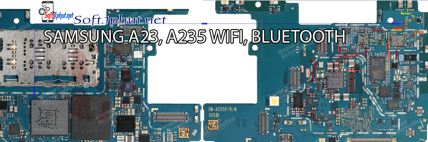 SƠ ĐỒ SỬA CHỮA LỖI KẾT NỐI WIFI, BLUETOOTH SAMSSUNG A23, A235