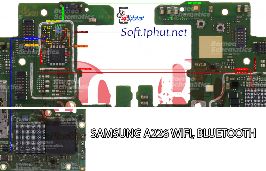 SƠ ĐỒ SỬA CHỮA LỖI KẾT NỐI WIFI, BLUETOOTH SAMSUNG A226