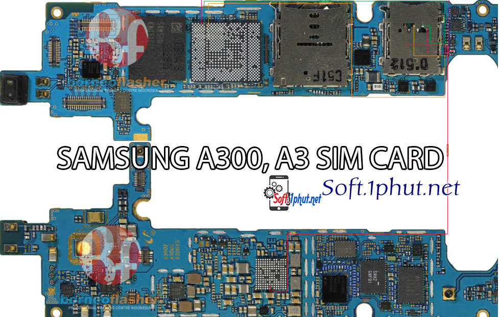 SƠ ĐỒ SỬA CHỮA LỖI SIM KHÔNG HIỂN THỊ  SAMSUNG A300, A3