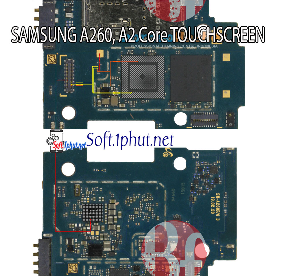 SƠ ĐỒ SỬA CHỮA LỖI CẢM ỨNG SAMSUNG A260, A2 Core