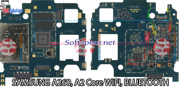 SƠ ĐỒ SỬA CHỮA LỖI KẾT NỐI WIFI, BLUETOOTH SAMSUNG A260, A2 Core