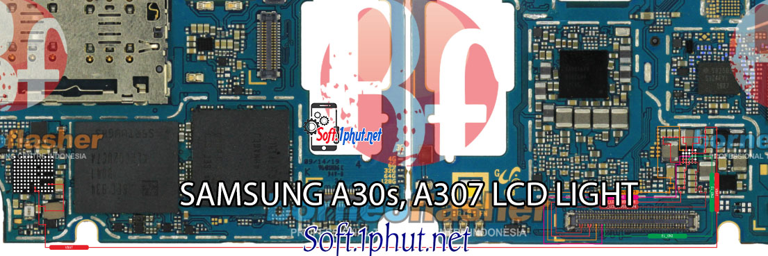 SƠ ĐỒ SỬA CHỮA LỖI ĐÈN MÀN HÌNH TỐI, KHÔNG HOẠT ĐỘNG SAMSUNG A30s, A307