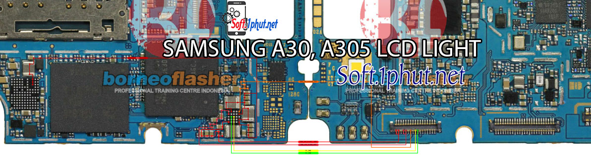 SƠ ĐỒ SỬA CHỮA LỖI ĐÈN MÀN HÌNH KHÔNG SÁNG, BỊ TỐI SAMSSUNG A305, A30