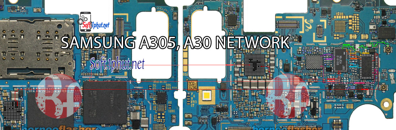 SƠ ĐỒ SỬA CHỮA LỖI MẠNG SAMSUNG A30, A305