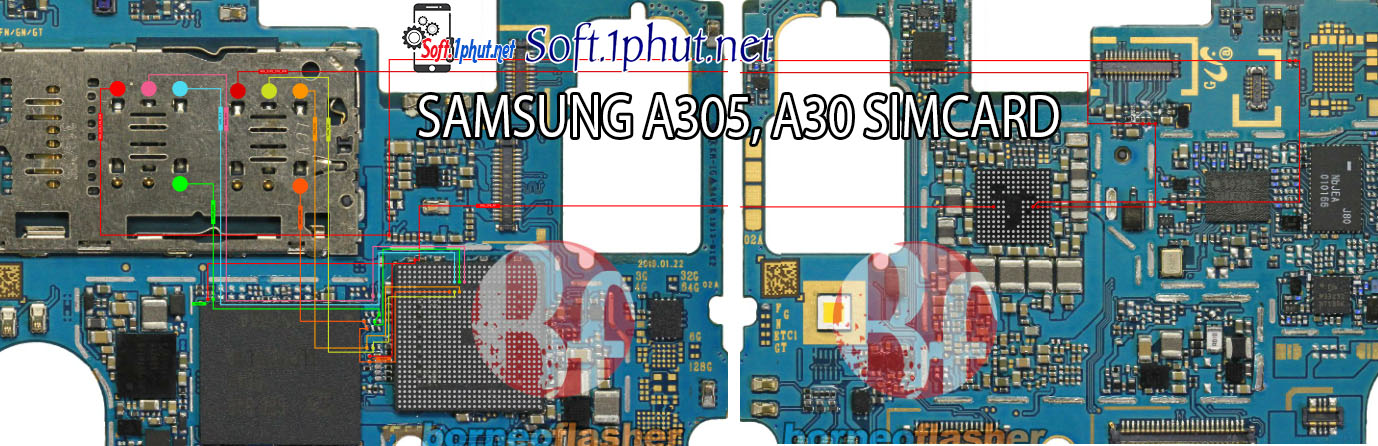 SƠ ĐỒ SỬA CHỮA LỖI SIM KHÔNG HỢP LỆ, KHÔNG VÀO SIM SAMSUNG A305, A30