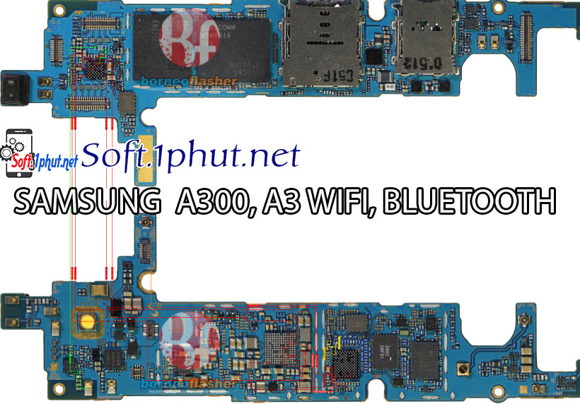 SƠ ĐỒ SỬA CHỮA LỖI KẾT NỐI WIFI, BLUETOOTH SAMSUNG A300, A3
