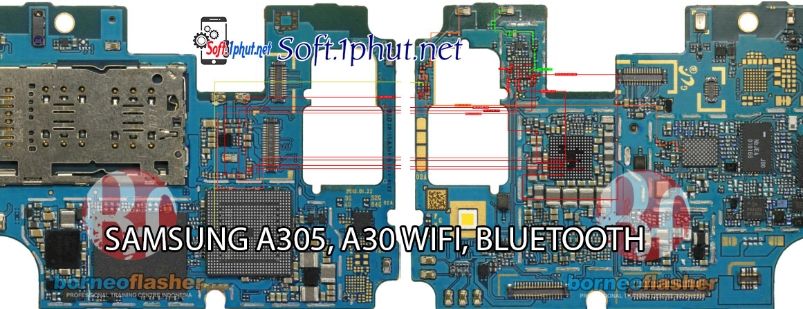 SƠ ĐỒ SỬA CHỮA LỖI KHÔNG KẾT NỐI ĐƯỢC  WIFI, BLUETOOTH SAMSUNG A30, A305