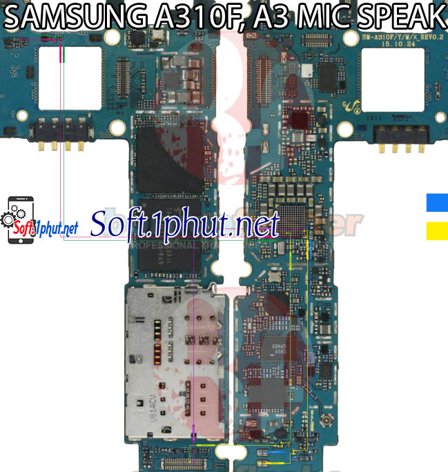 SƠ ĐỒ SỬA CHỮA LỖI MIC NÓI SAMSUNG A310F, A3