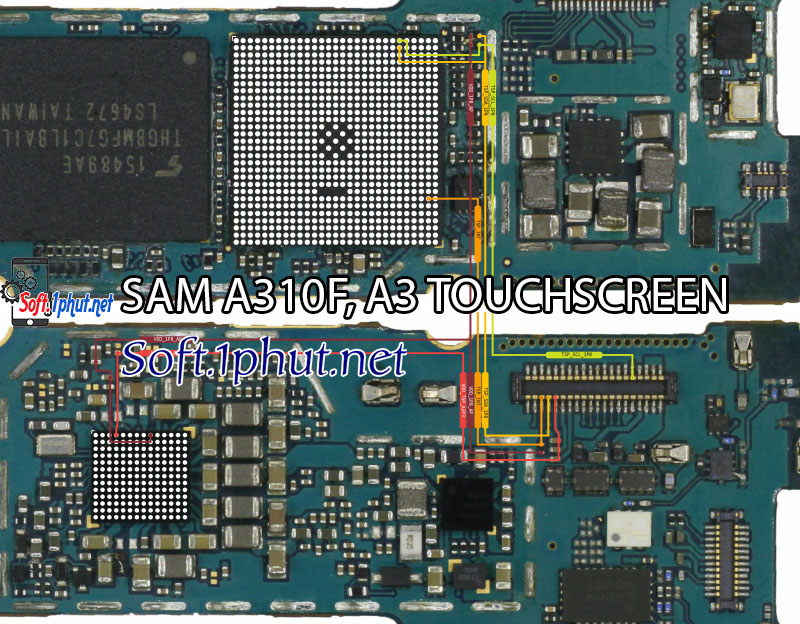 SƠ ĐỒ SỬA CHỮA LỖI CẢM ỨNG SAMSUNG A310F, A3