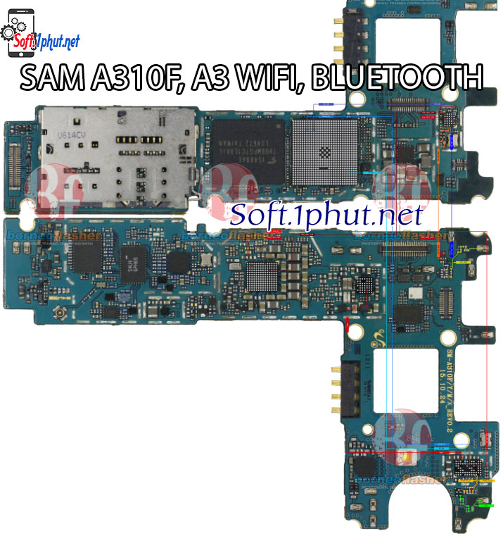 SƠ ĐỒ SỬA CHỮA LỖI KẾT NỐI WIFI, BLUETOOTH SAMSSUNG A310FF, A3