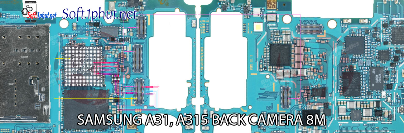 SƠ ĐỒ SỬA CHỮA LỖI CAM SAU BỊ MỜ, KHÔNG HOẠT ĐỘNG SAMSUNG A31, A315