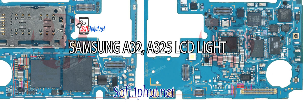 SƠ ĐỒ SỬA CHỮA LỖI ĐÈN MÀN HÌNH TỐI, KHÔNG HOẠT ĐỘNG SAMSUNG A32, A325