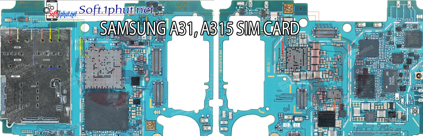 SƠ ĐỒ SỬA CHỮA LỖI SIM KHÔNG HỢP LỆ, KHÔNG VÀO SIM SAMSUNG A31, A315