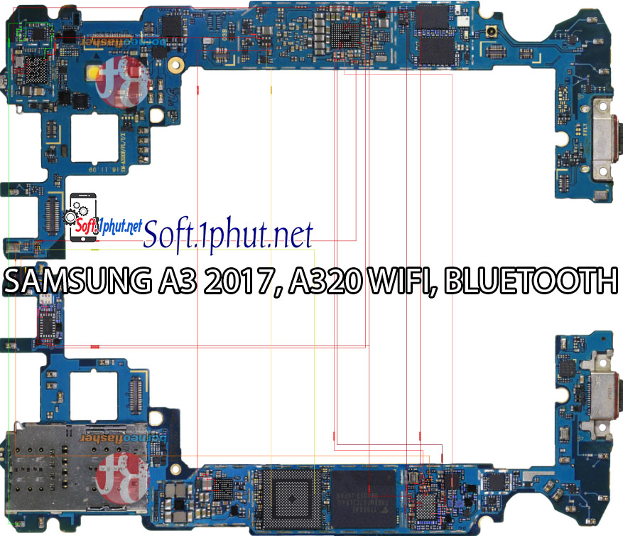 SƠ ĐỒ SỬA CHỮA LỖI KẾT NỐI WIFI, BLUETOOTH SAMSUNG A3 2017, A320