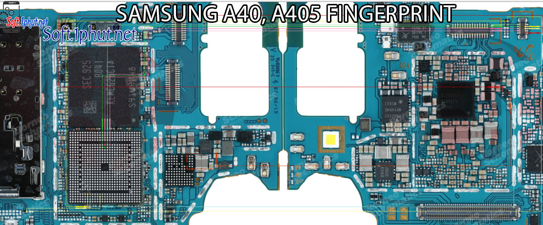 SƠ ĐỒ SỬA CHỮA LỖI VÂN TAY SAMSUNG A40, A405